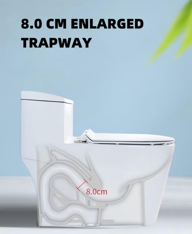 Small Bathroom Best Ceramic One Piece Toilet Bowl S Trap 300mm Dual Flush Modern