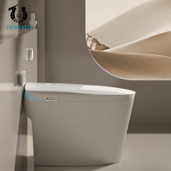 Luxury Smart Intelligent Toilet Ceramic Multi Functions Built In Water Tank Auto Flush