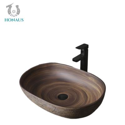 China Household Commercial Bathroom Countertop Basin Art Design 580*400*130mm for sale