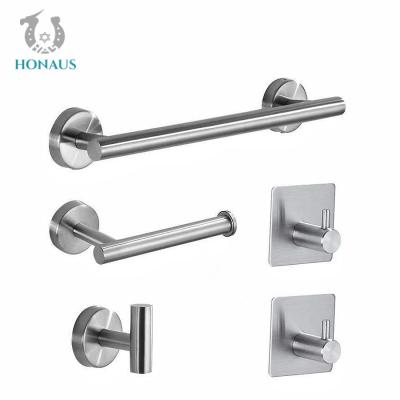 China 5 Pieces Bathroom Shower Accessories Wall Mounted Towel Racks 10KG capacity for sale