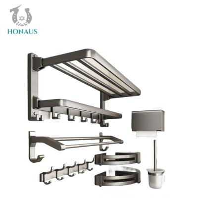 China Space Aluminum Modern Wall Mounted Bathroom Set Customized Logo for sale