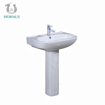 China CUPC 565*420*780mm Cuenca de lavado de una pieza con pedestal completo integrado en venta