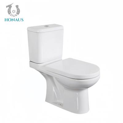 China Practical Two Piece Toilet Bowl Elongated Ceramic S/P Trap Water Saver à venda