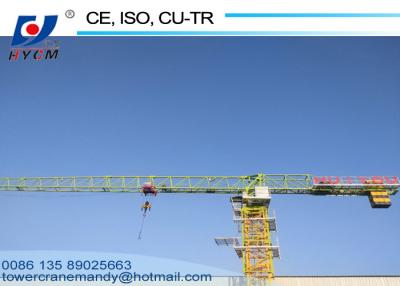 China 52m Jib Length Top Slewing Crane  QTZ63(PT5210) Flat Top Tower Cranes 150m Tower Crane Lifting Height for sale