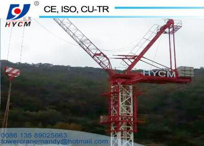 China QTD5020 50m Jib Luffing Tower Crane Fixed Base Foundation External Climbing 10ton Load for sale