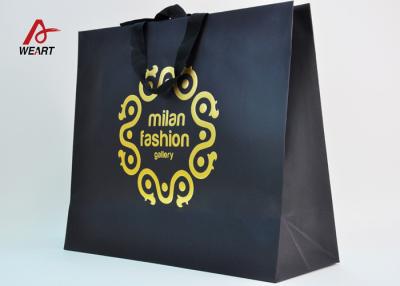 China Cotton Ribbon Personalized Wine Bags Paper Material , Custom Business Shopping Bags for sale