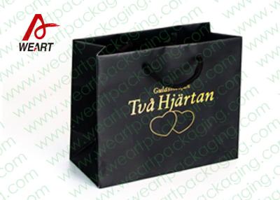 China Hot Stamping Printed Custom Paper Shopping Bags For Retail Store Medium Size for sale