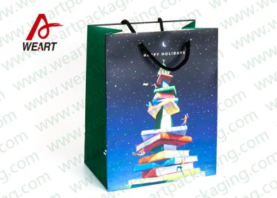 China CMYK Printing Holiday Christmas Paper Bags For Candy Shop OEM / ODM Avaliable for sale