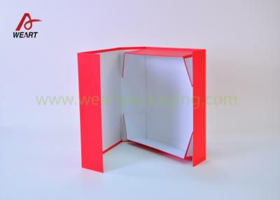 China Black & Red Packaging Flat Gift Boxes For Scarves , Medium Sized Apparel Gift Boxes for sale