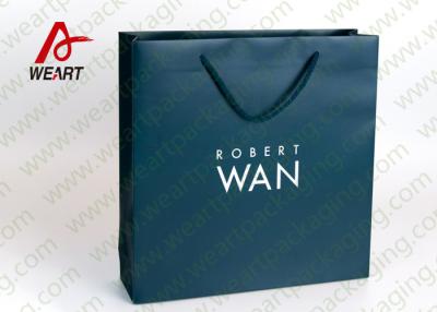 China Soft Touch Film Strong Custom Printed Paper Bags No Minimum Silk Screen Printing for sale