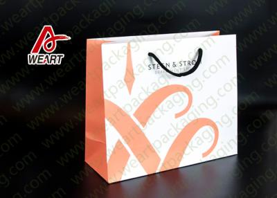 China Black Rope Promotional Shopping Bags Paper Material , Recyclable Grocery Bags Custom for sale