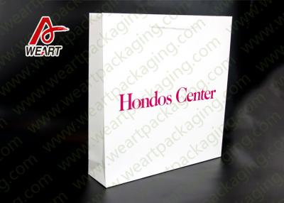 China White Card Paper Material Promotional Carrier Bags , Branded Promotional Products Bags for sale