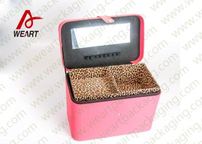 China Leopard Printed Cosmetics Foldable Paper Box With Mirror Matte Lamination Suface for sale