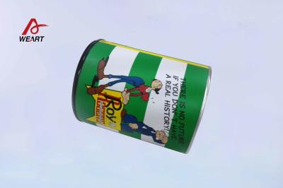China Popeye Spinach Vegetable Can Recycled Paper Gift Box With Plastic Lid , Custom logo for sale