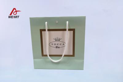 China Green Economy White Kraft Gift Bags Custom Printing 35 X 11 X 35 Cm Size for sale