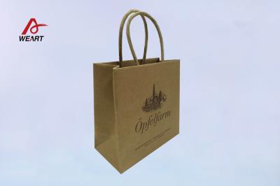 China Twisted Handle Brown Kraft Paper Bags , Bulk Paper Retail Shopping Bags for sale