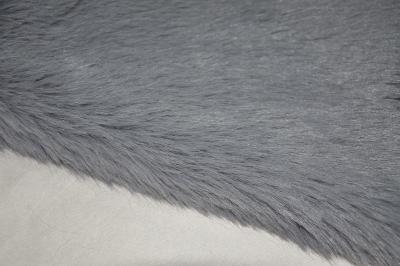 China grey Solid Long Haired Faux Fur Fabric Acrylic Silver Fox，Add softness and romance to your wardrobe for sale