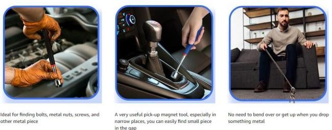 Pocket Magnet Custom Magnetic Pickup Tool Telescoping