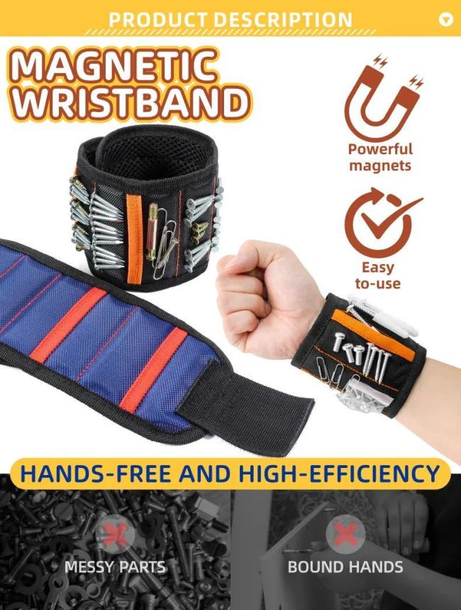 Magnetic Tool Holder Wristband Magnetic Wristband for Holding Screws