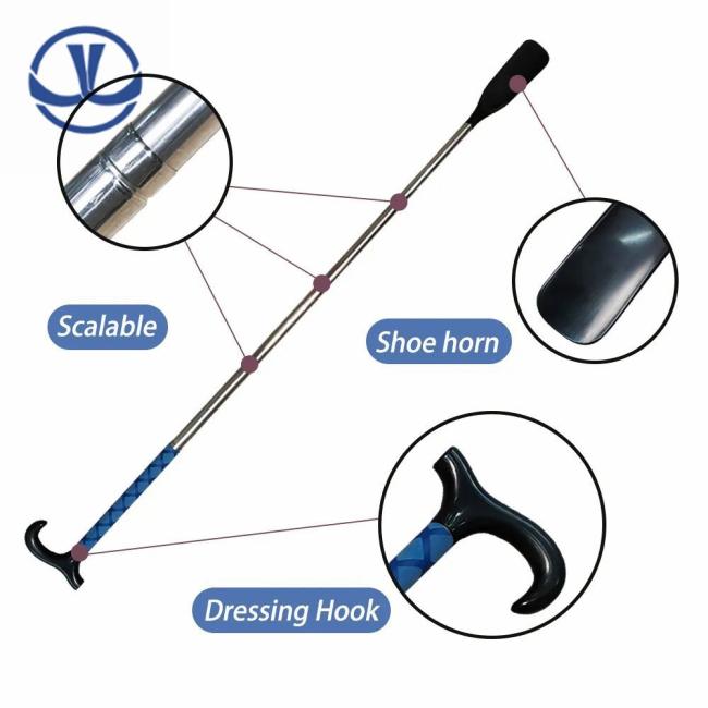Magnetic Extendable Long Handle Shoehorn Telescopic Foldable Shoe Horn for Seniors Men Women and Kids for Boots and Shoes