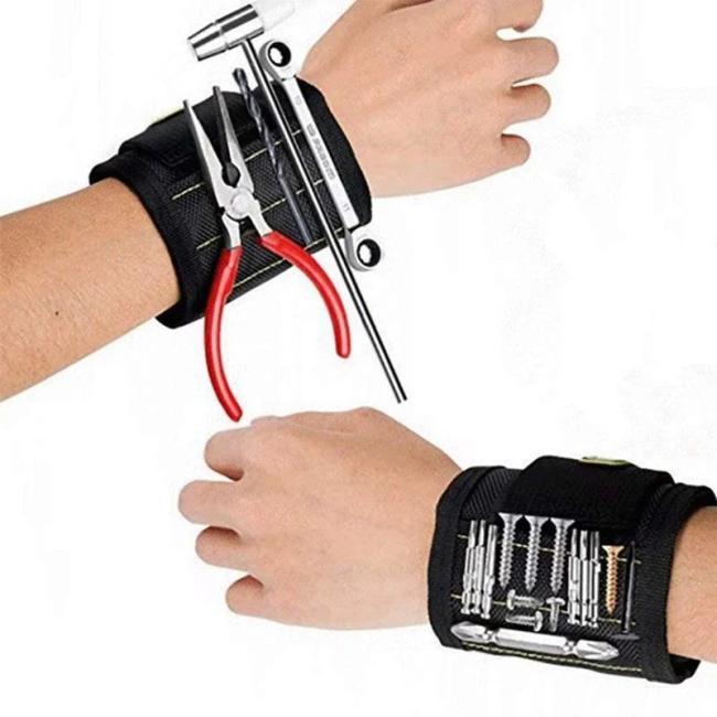 Strong Magnetic Wrist Charged Woodworking Nail Suction Wristband with Nail Pickup