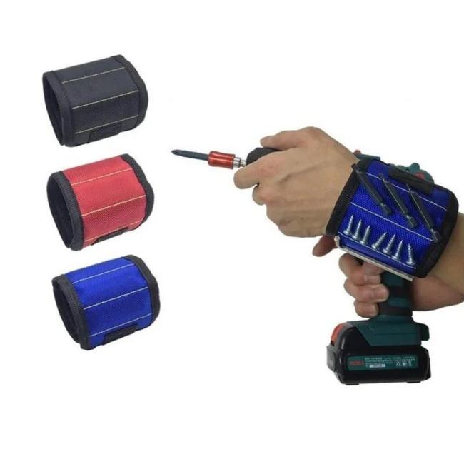 Strong Magnetic Wrist Charged Woodworking Nail Suction Wristband with Nail Pickup