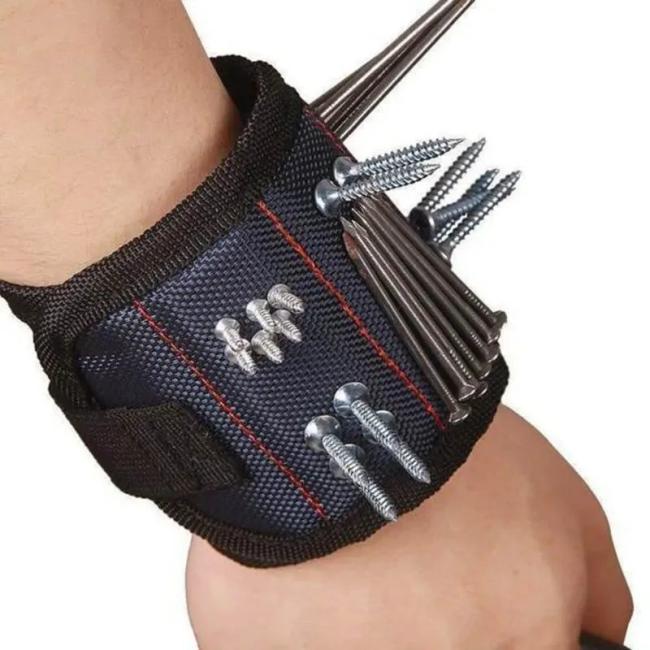 Magnetic Wristband Portable Tool Bag Magnet Electrician Wrist Tool Belt Screws Nails Drill Bits Bracelet