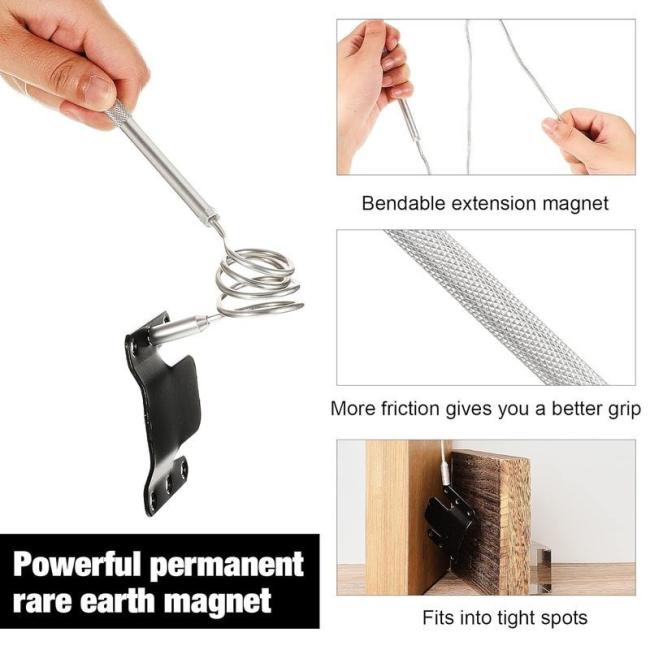 Stainless Steel N38-N52 Flexible Bendable Magnetic Pickup Tool for Searching