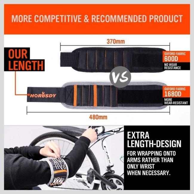 Magnetic Wristband & Universal Socket Grip for Tools