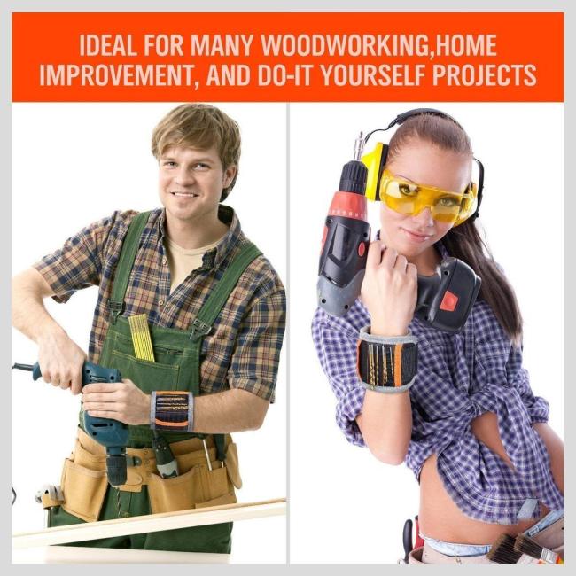 Magnetic Wristband & Universal Socket Grip for Tools