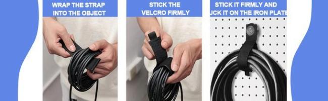 Ergonomic Magnetic Hanging Strap with Extension Cord Holder for Cables Hoses