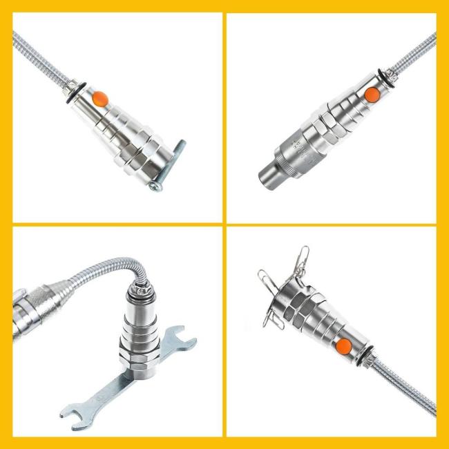 Magnetic Pickup Tool with 3 LED Lights (Silver)