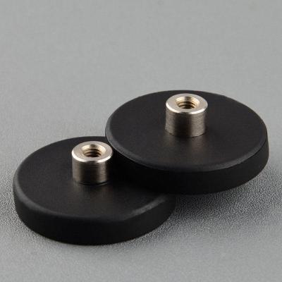 China N38-N52 Rubberized Magnet Rubberised Neodymium Magnets With Internal Thread for sale