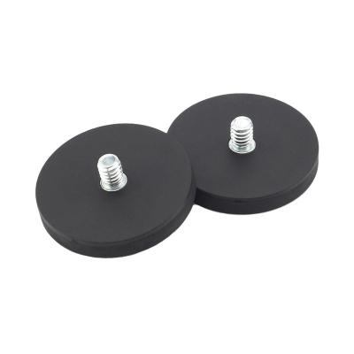 China Anti Rust  Rubberized Magnet Rubber Coated Neodymium Magnets With Male Thread for sale