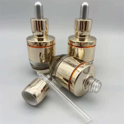 Chine le compte-gouttes 30ml en verre de luxe d'or met en bouteille avec toxique pratique de pipette non à vendre