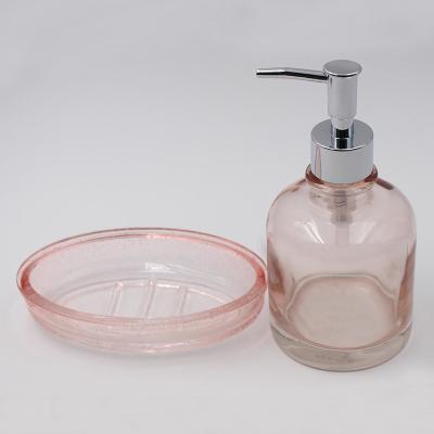 Chine Bouteille en verre antirouille de distributeur de pompe d'ODM, bouteilles 300ml en verre rechargeables avec la pompe à vendre