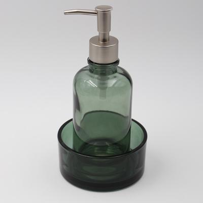 Chine L'ensemble en verre moderne léger de bouteilles de distributeur de savon a épaissi 250ml à vendre