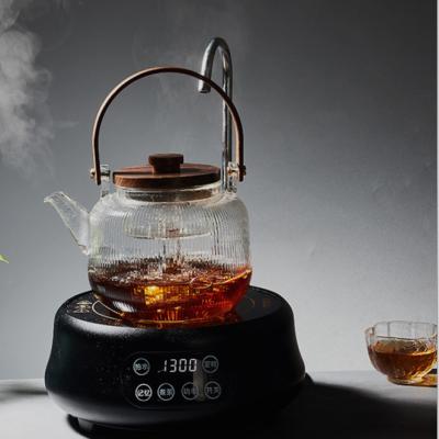 Chine Théière en verre de chauffage directe de la CE étanche, théière en verre résistante à la chaleur avec Infuser à vendre