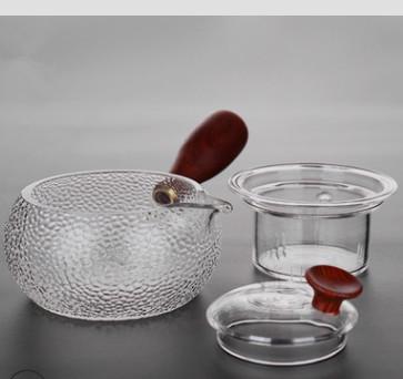 Chine Théière en verre vigoureuse ISO9001 inodore de verrerie résistante à la chaleur de -4 à 302 °F à vendre