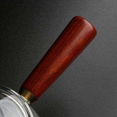 Chine Bouilloire réutilisable de théière en verre de Borosilicate avec la fonction multi de poignée en bambou à vendre