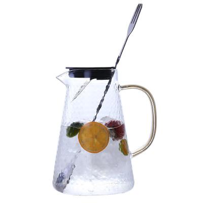 Chine Biens en verre du broc 1400ml 1800ml de verrerie résistante à la chaleur Lidded lavable à vendre