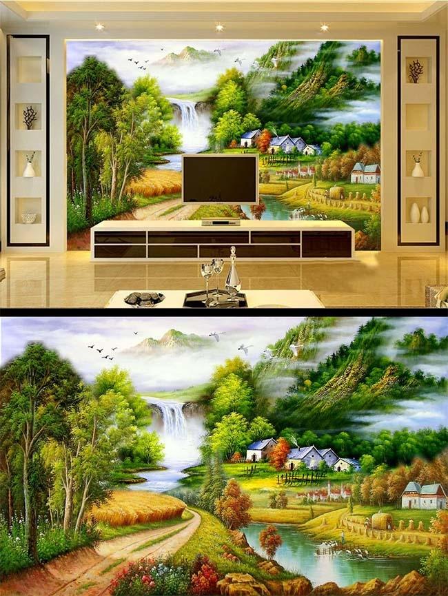 Customized UV Printing Oil Canvas Backdrop Wall Interior Decoration Oil Canvas Digital Printing Products 1