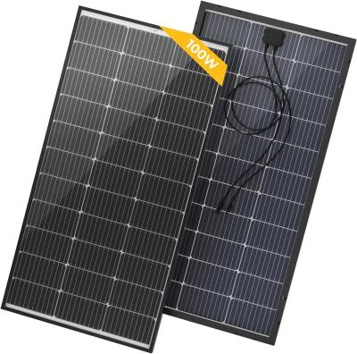 China 100 Watts Rigid Solar Panel Cell Monocrystalline Module 12 Volts 9BB for sale