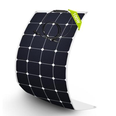 China Modulos de paneles solares monocristalinos semiflexibles de 100 W y 12 V en venta