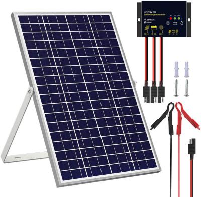 China 30 Watt 24V Solar Panel Kit Trickle Charger Maintainer Controller for sale