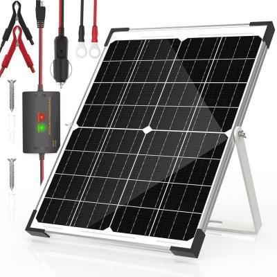 China 25W Solar Battery Trickle Charger Maintainer 12V For Car Motorcycle for sale
