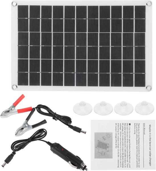 Quality Lightweight Portable Solar Panel Monocrystalline Cell 100W 12/24V USB Output for sale