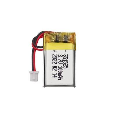 China Rechargeable 351525 3.7 V 100mah Lipo Battery Cell Lithium Polymer Batteries for sale