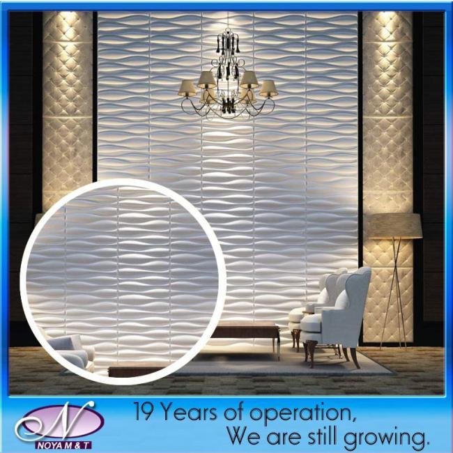 3D PVC Acoustic Wall Panel for Construction Material