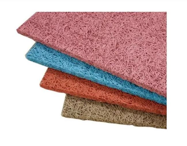 Colorful Installation Acoustic Fiber Wood Wool Cement Boards for Ceiling